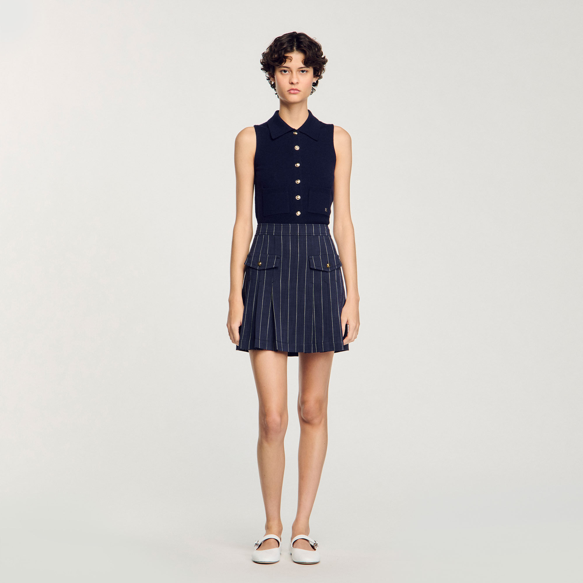 SANDRO Paris ショートプリーツスカート SANDRO Paris ショートプリーツスカート
