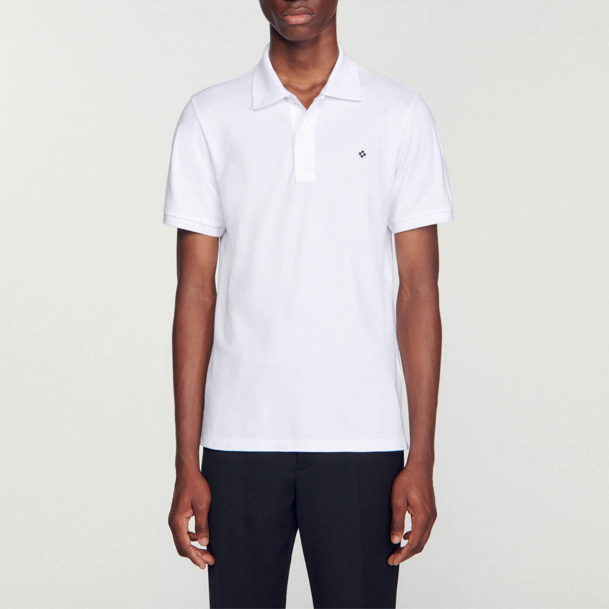 Polo shirt with Square Cross patch