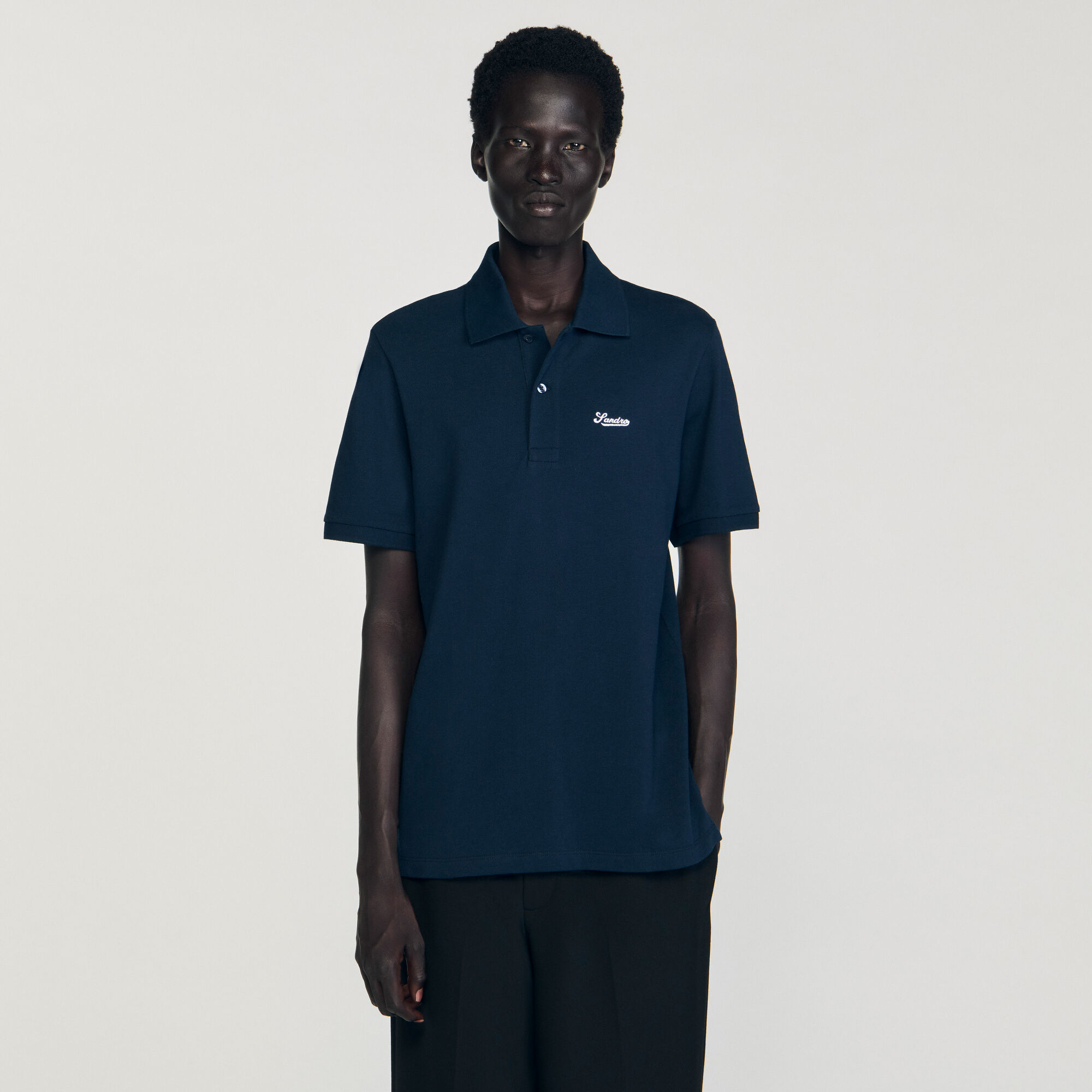 Cotton piqué polo shirt