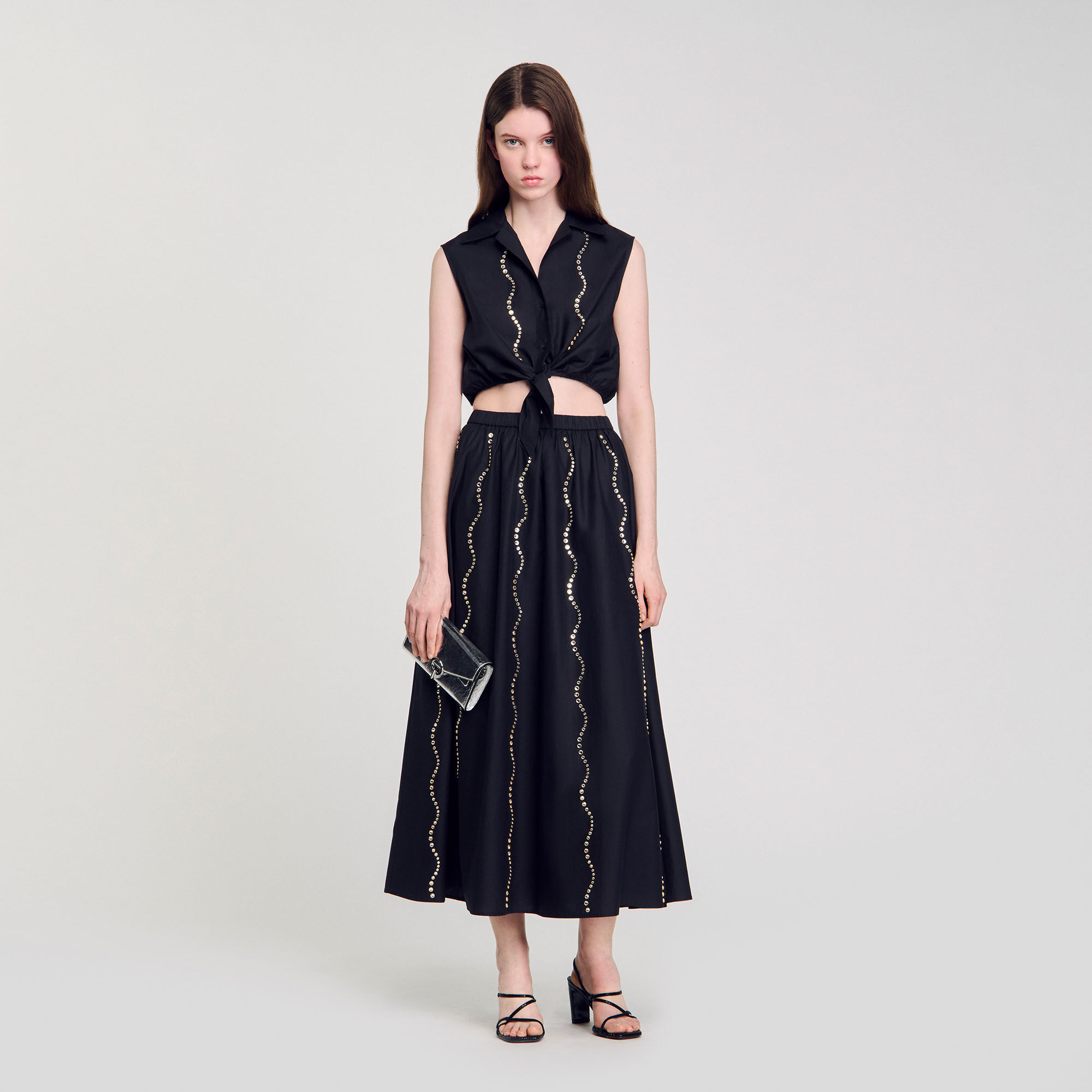 Long rhinestone skirt