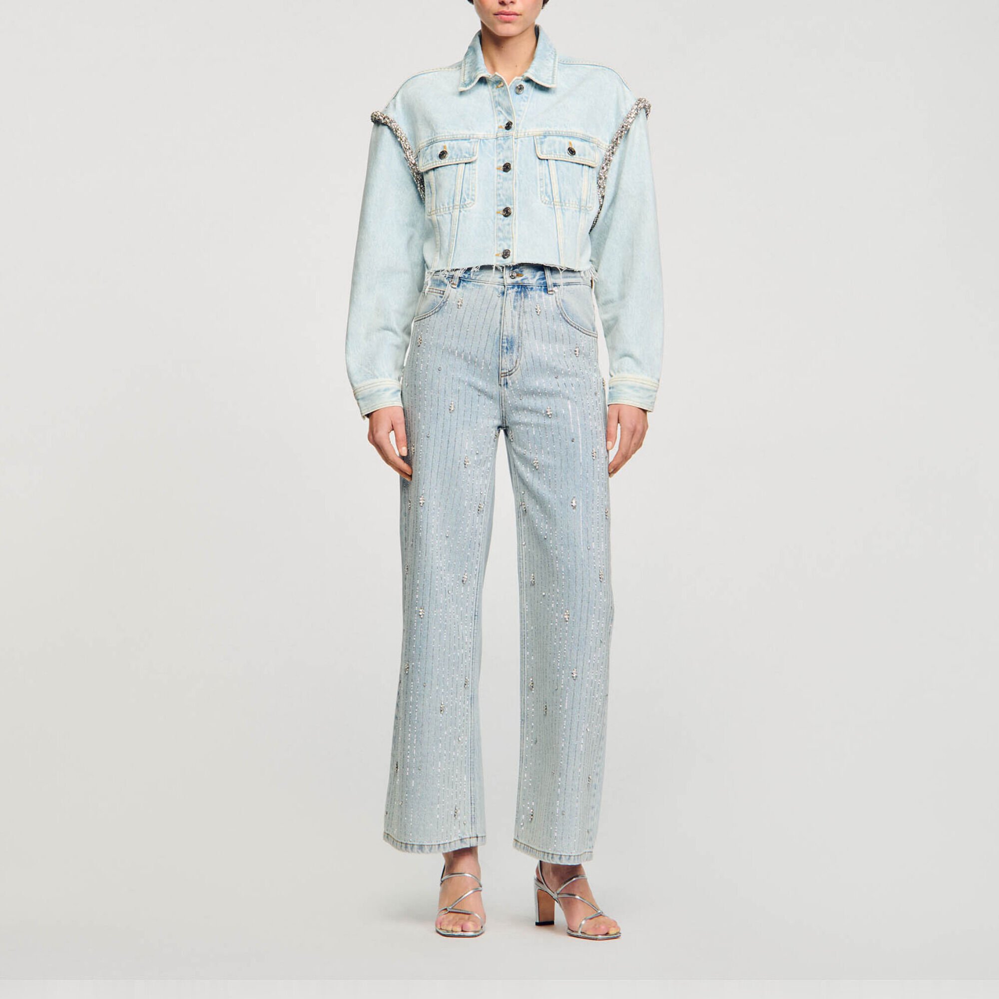 Cropped denim jacket