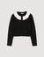 Cardigan with contrast collar