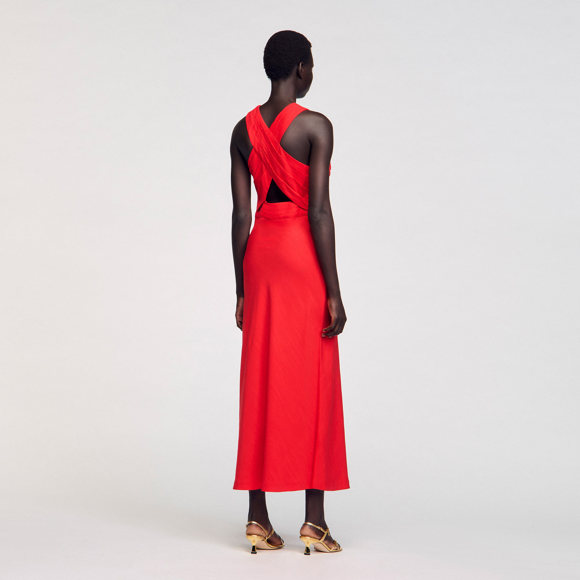 Long wraparound dress