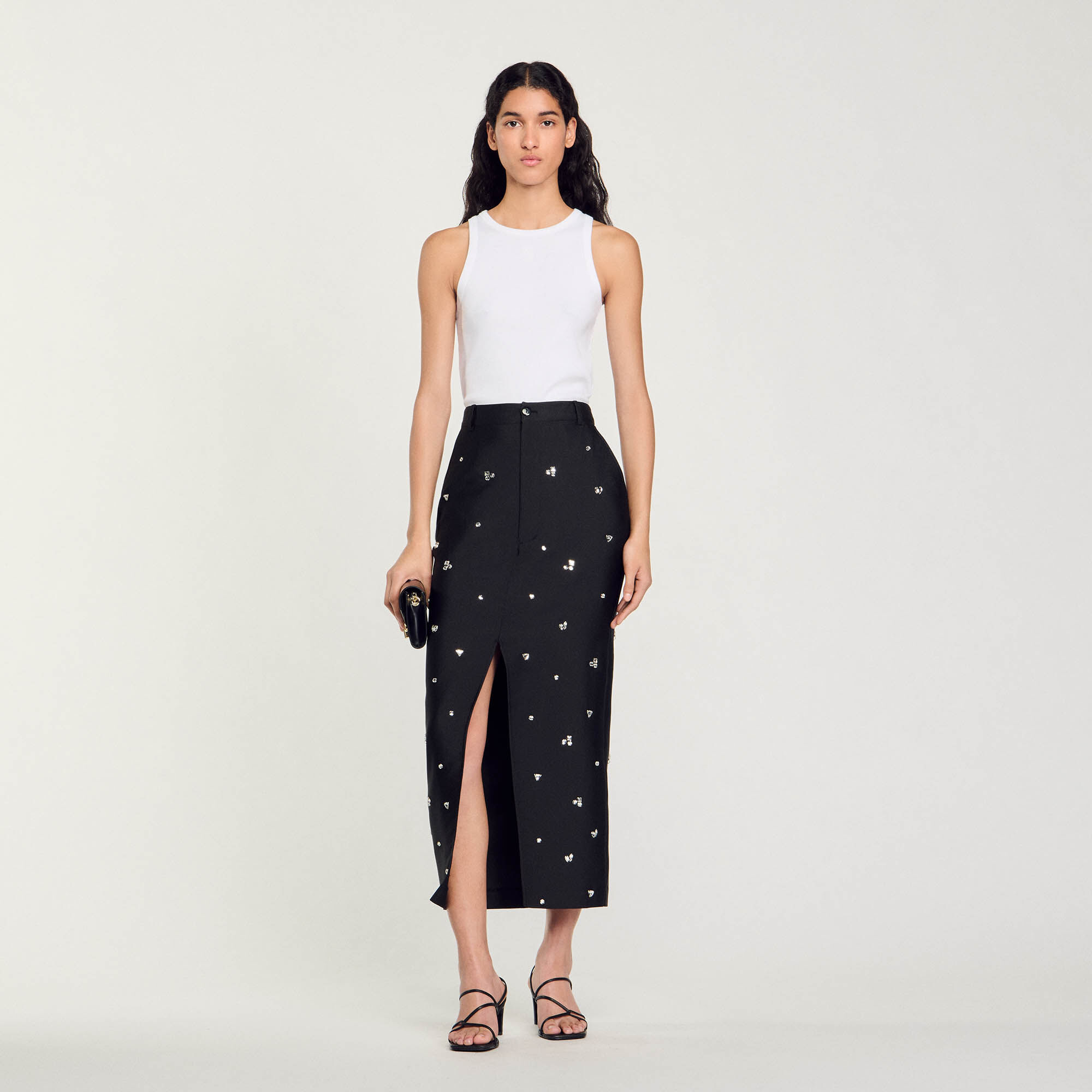 Rhinestone flame skirt discount