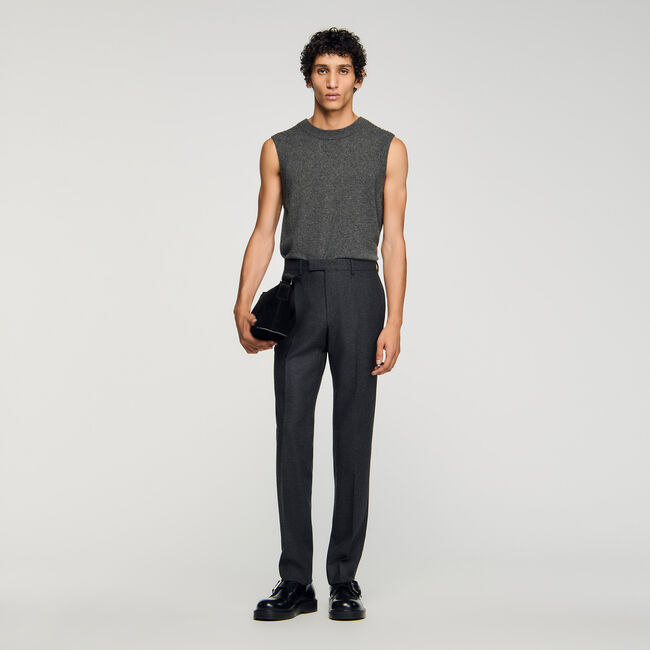 Wool suit trousers