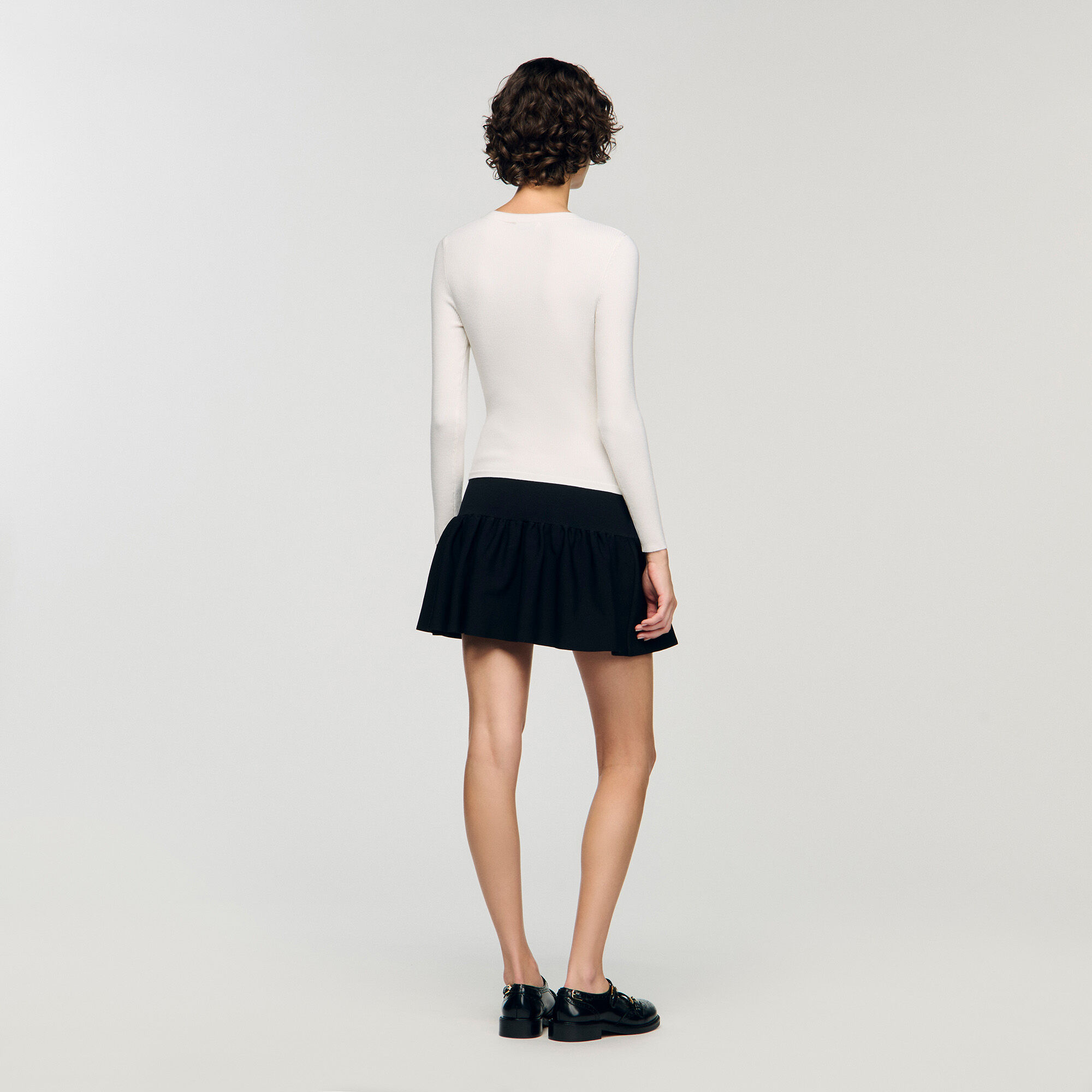 Cropped two-tone dress