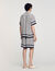 Square Cross motif flowing blouse
