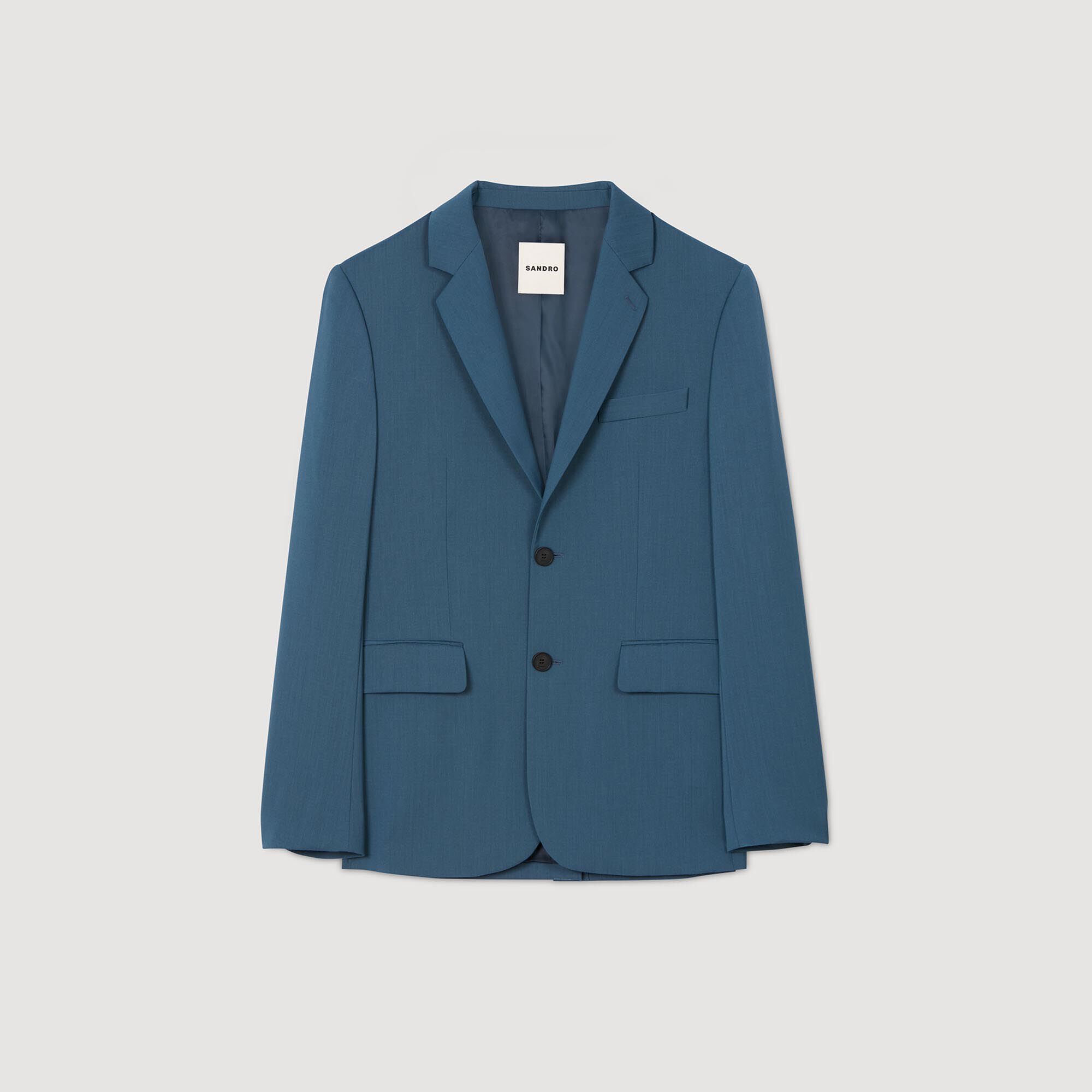 Oversized suit jacket blue For Women | Sandro Paris