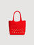 Studded crochet bag