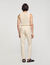 Elasticated straight-leg trousers