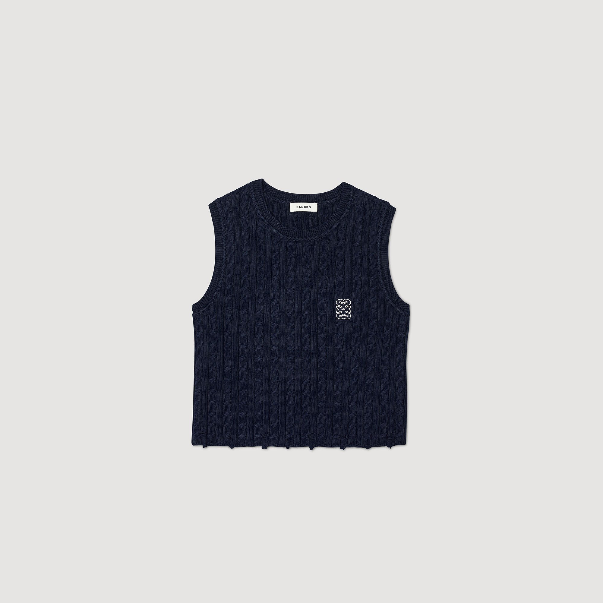 Sleeveless knit jumper