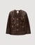 Long distressed leather jacket