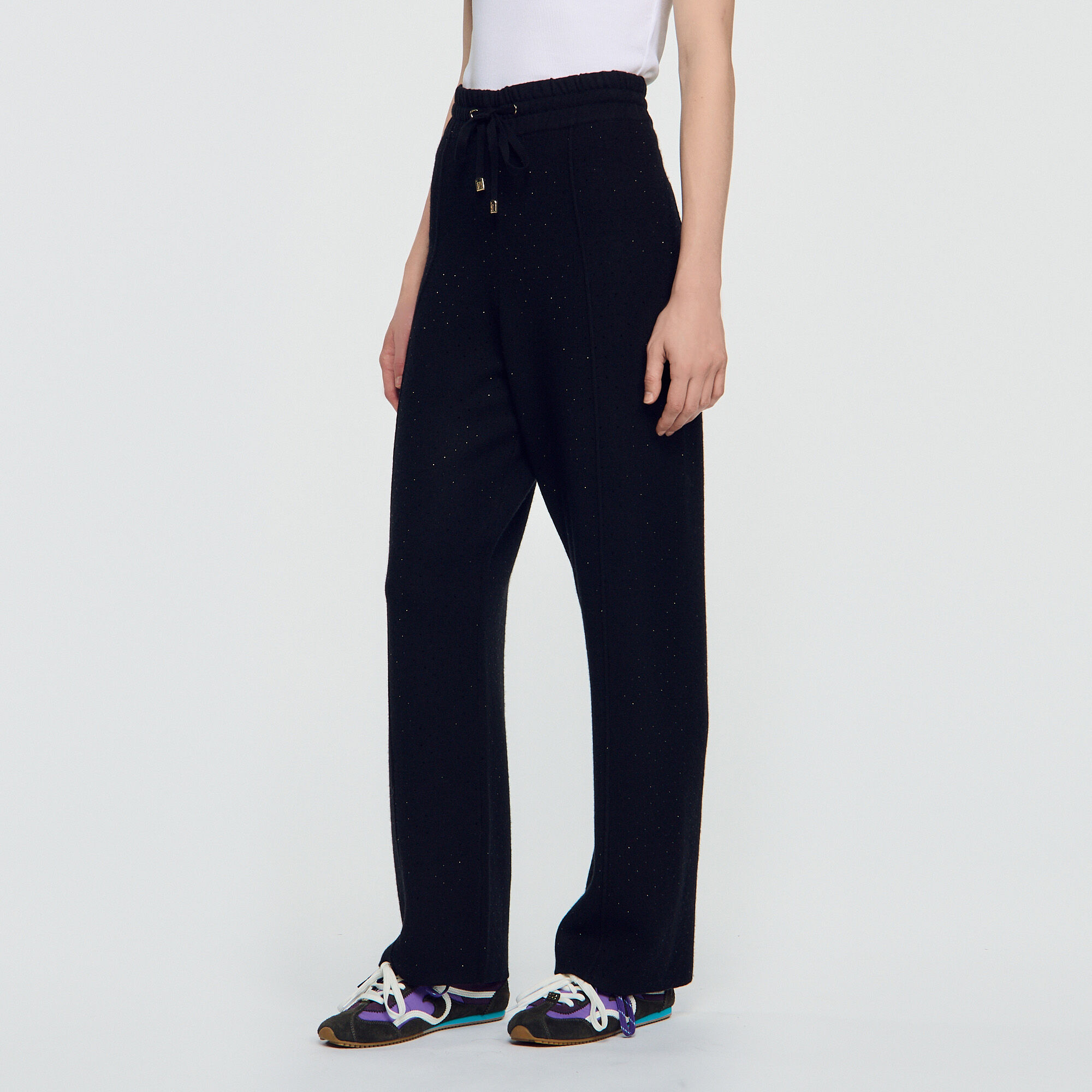 Rhinestone jogging trousers - Women | Sandro