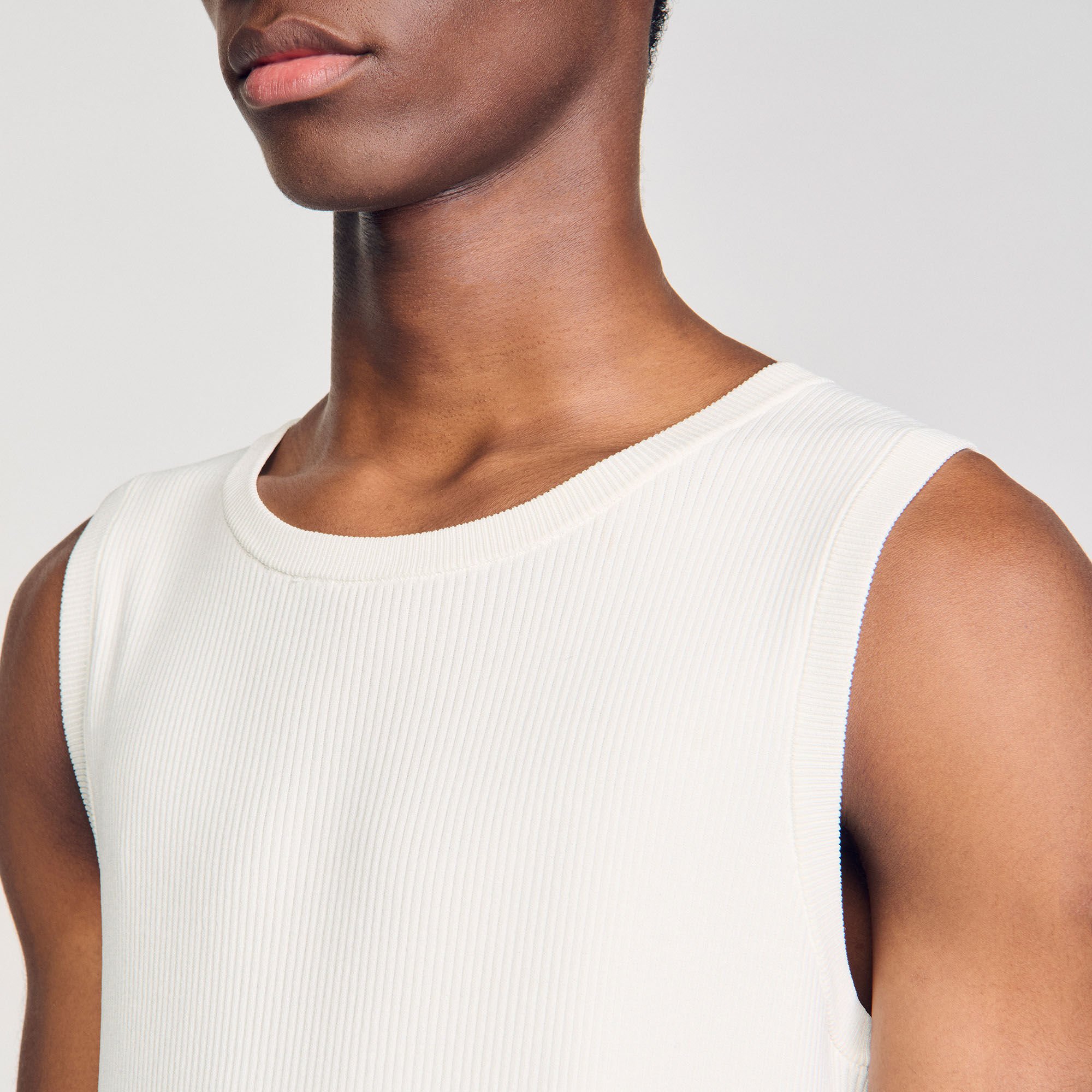 Rib knit vest top
