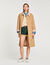 Trench coat with rhinestone collar