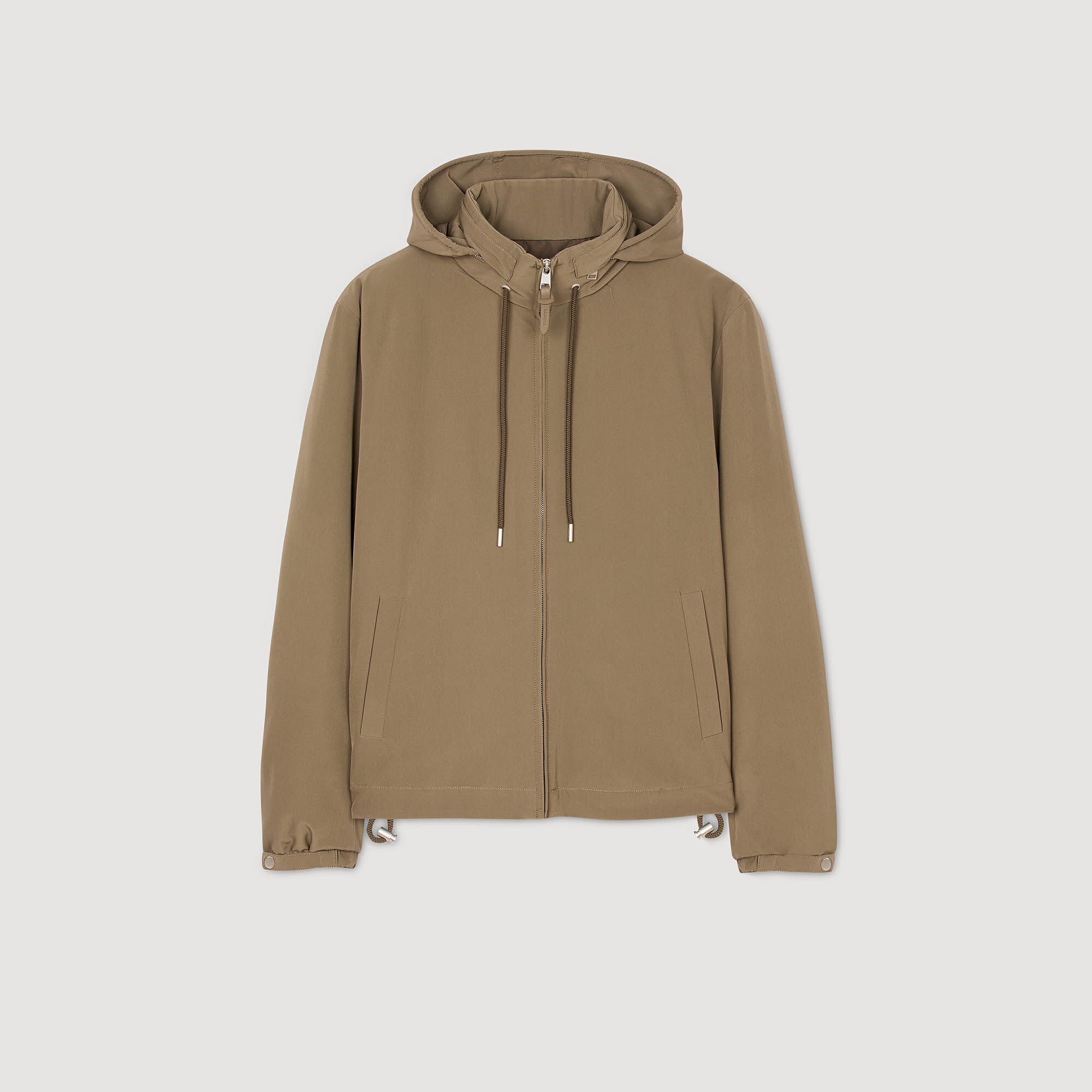 Zip-up hooded jacket