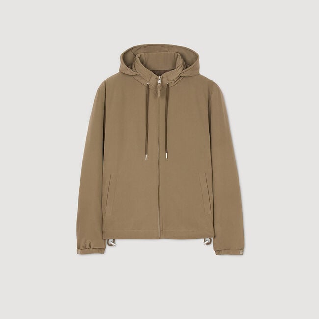 Zip-up hooded jacket