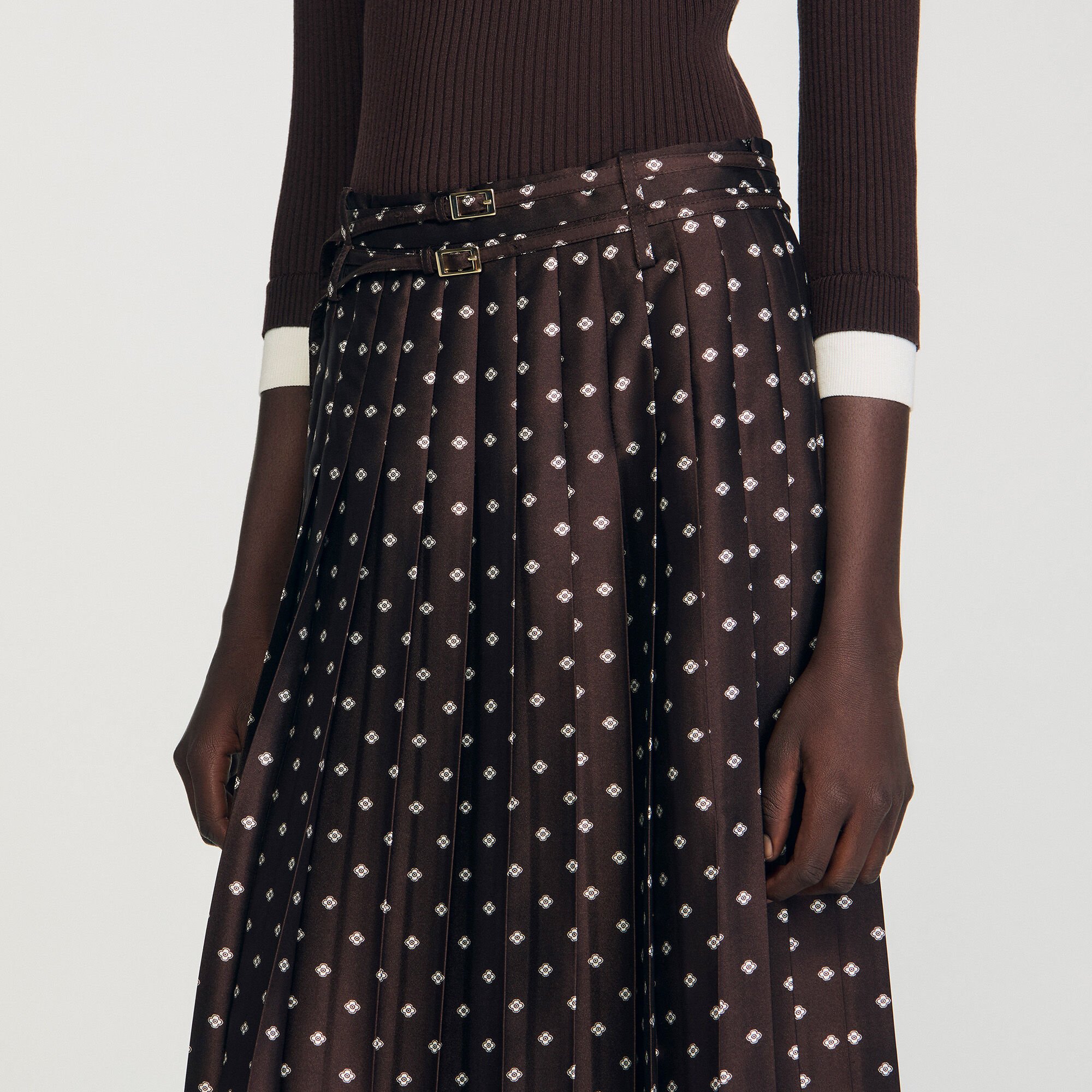 Scarf print maxi skirt