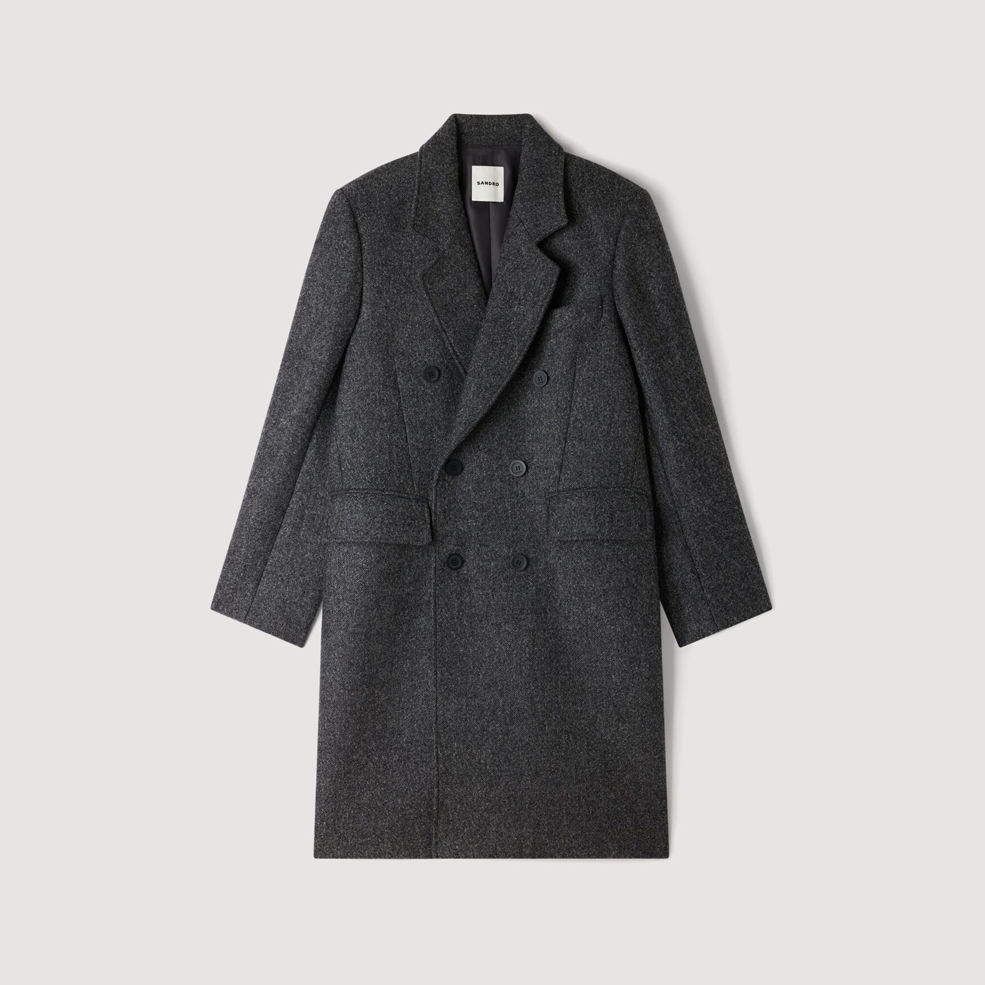 Double-breasted virgin wool coat - Men | Sandro