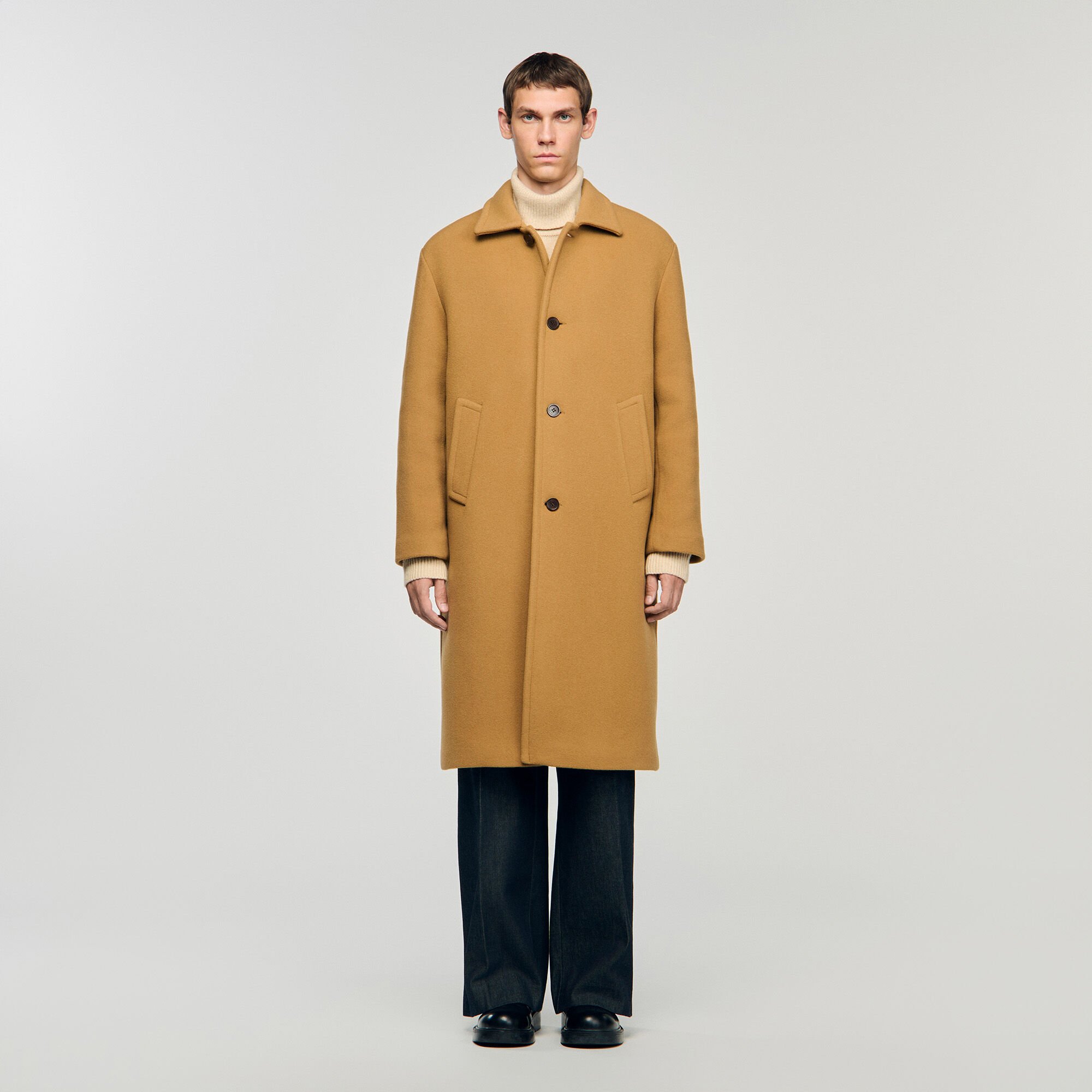 Wool and cashmere coat
