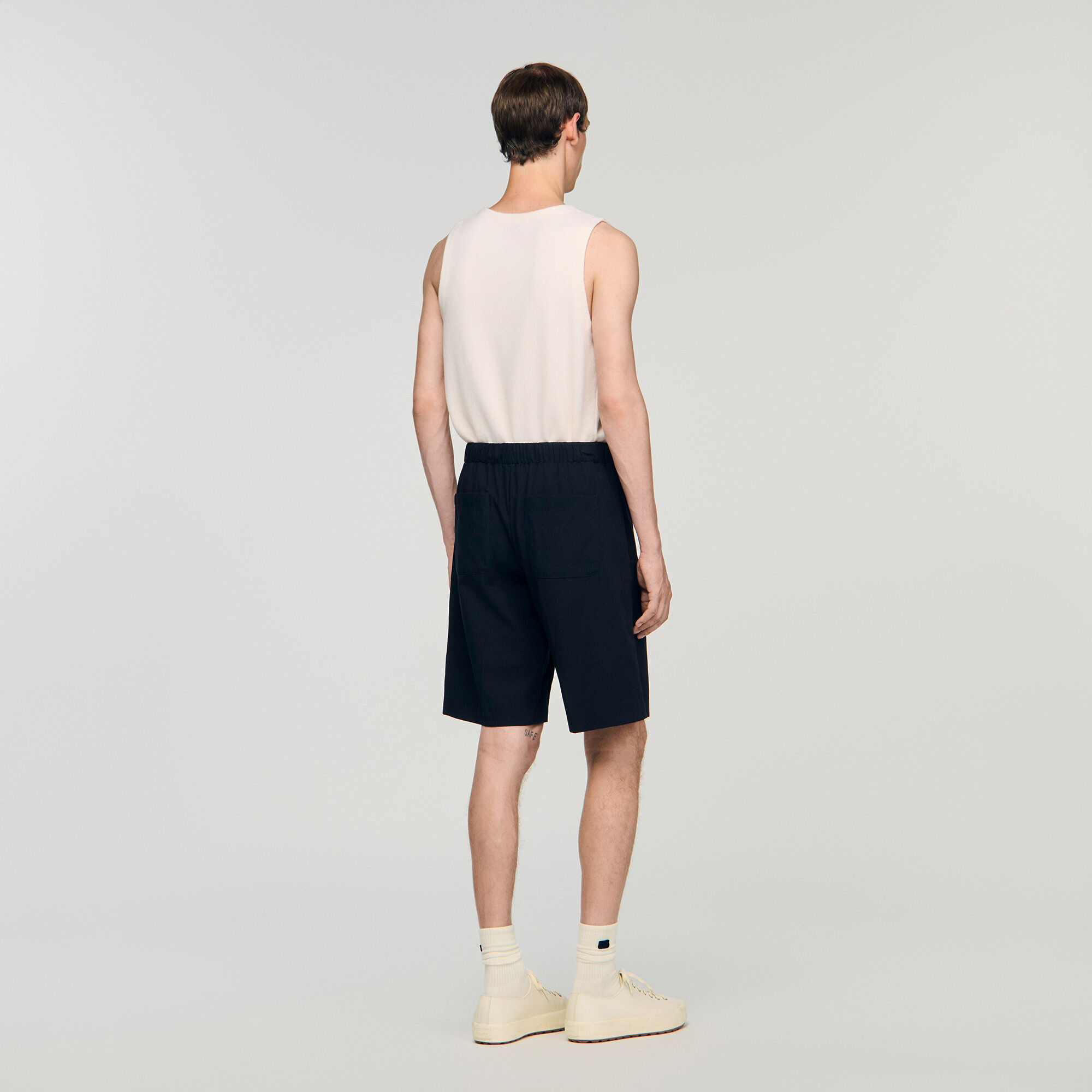 Elasticated waist cotton shorts