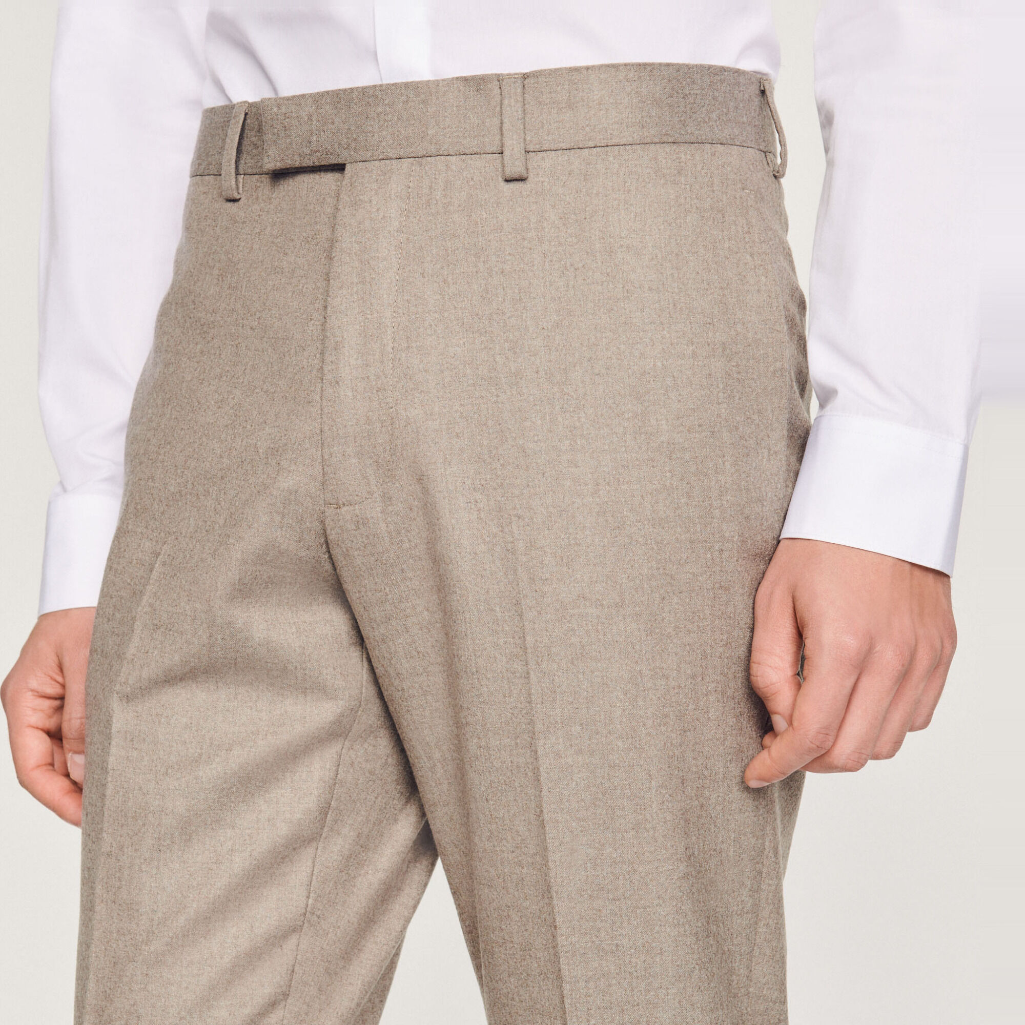 Flannel suit trousers
