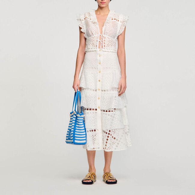 Broderie anglaise long skirt