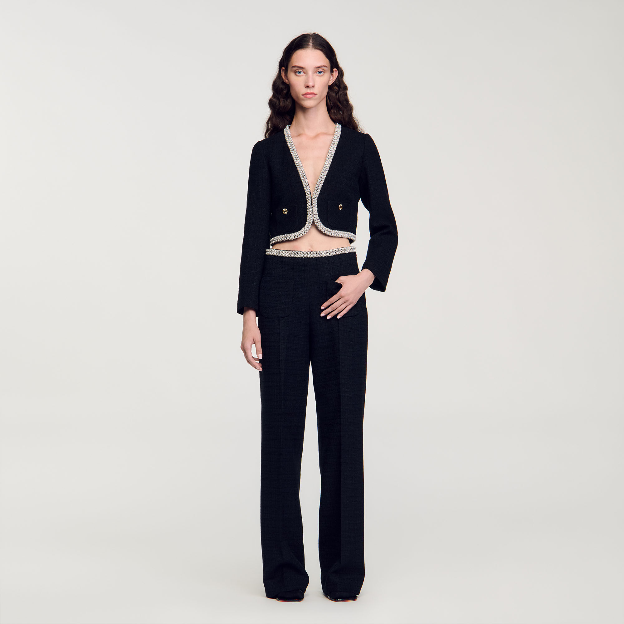 Knitted trouser suit shop