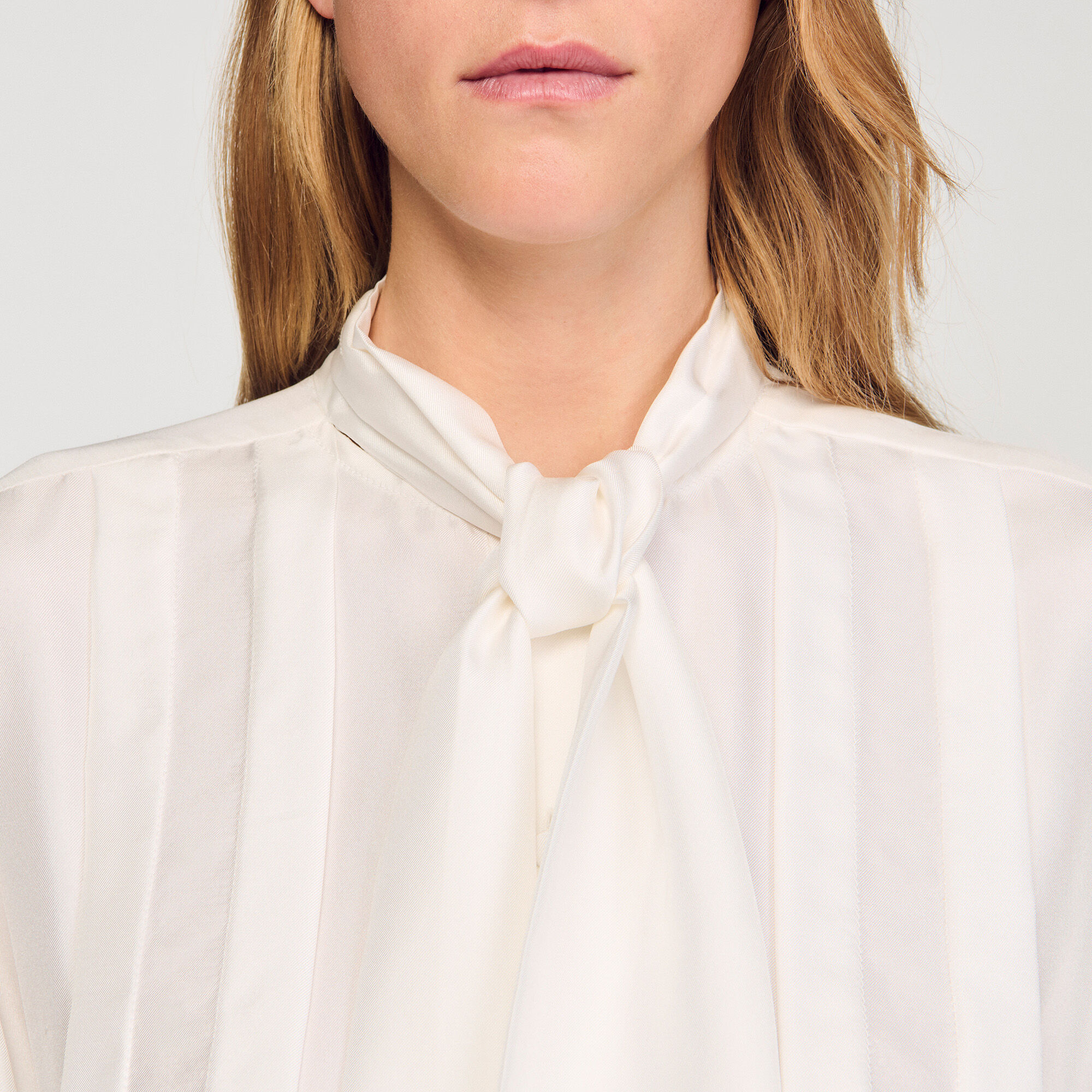 Silk lavallière shirt