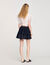 Short dual-material skirt