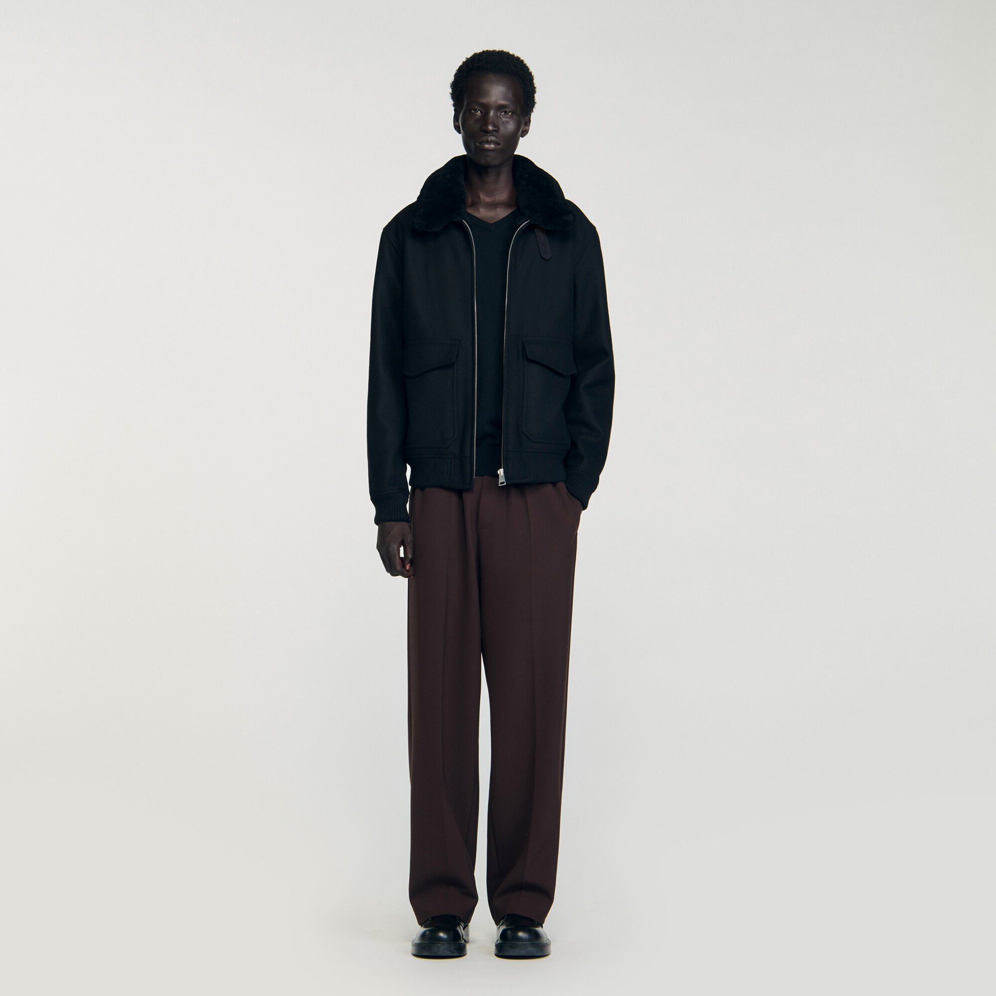 sandro paris homme ジャケット サイズ S sandro Sandro Paris サンドロ パリ 2WAYジップアップジャケット