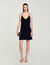 Short dress with rhinestone straps