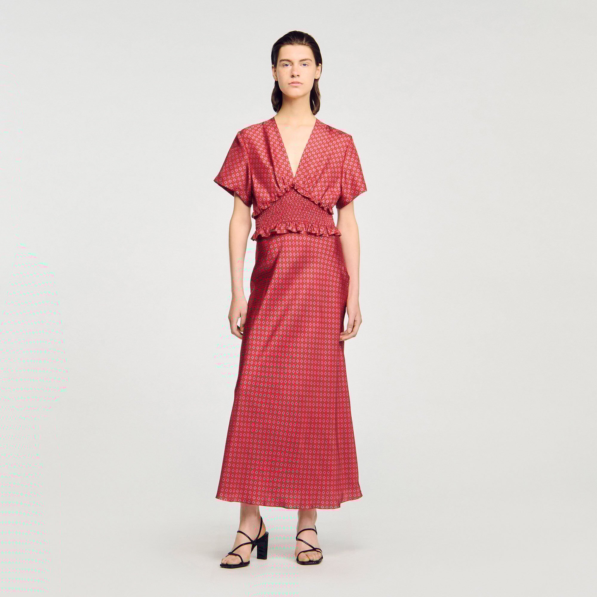 Scarf print maxi dress