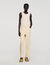 Wide-leg cotton trousers