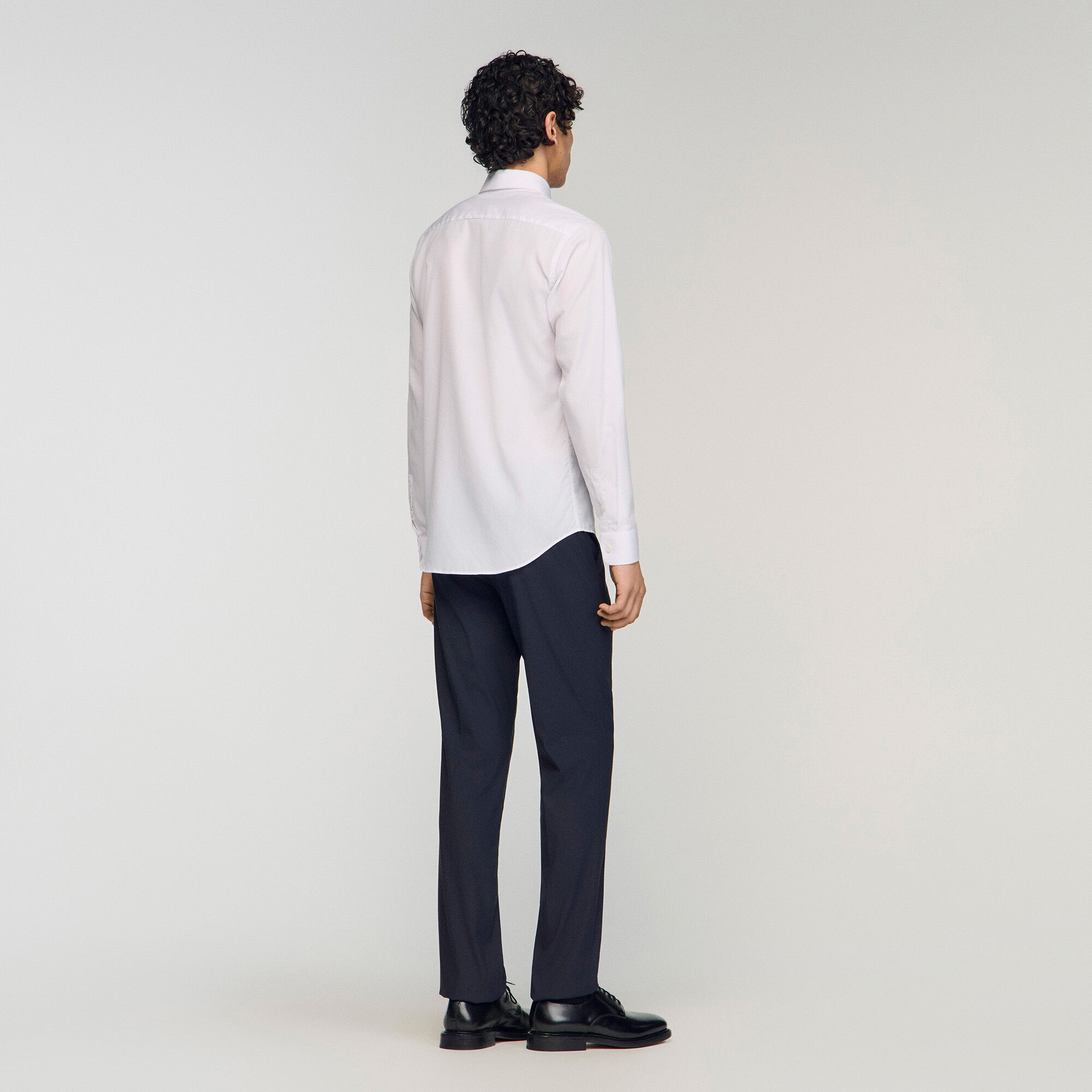 Cotton shirt white / beige for Men | Sandro Paris