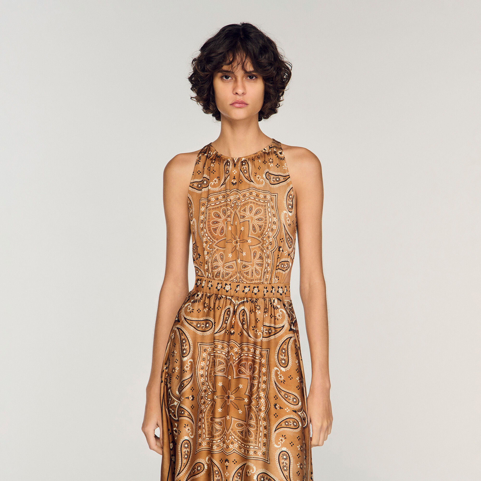 Bandana-print maxi dress