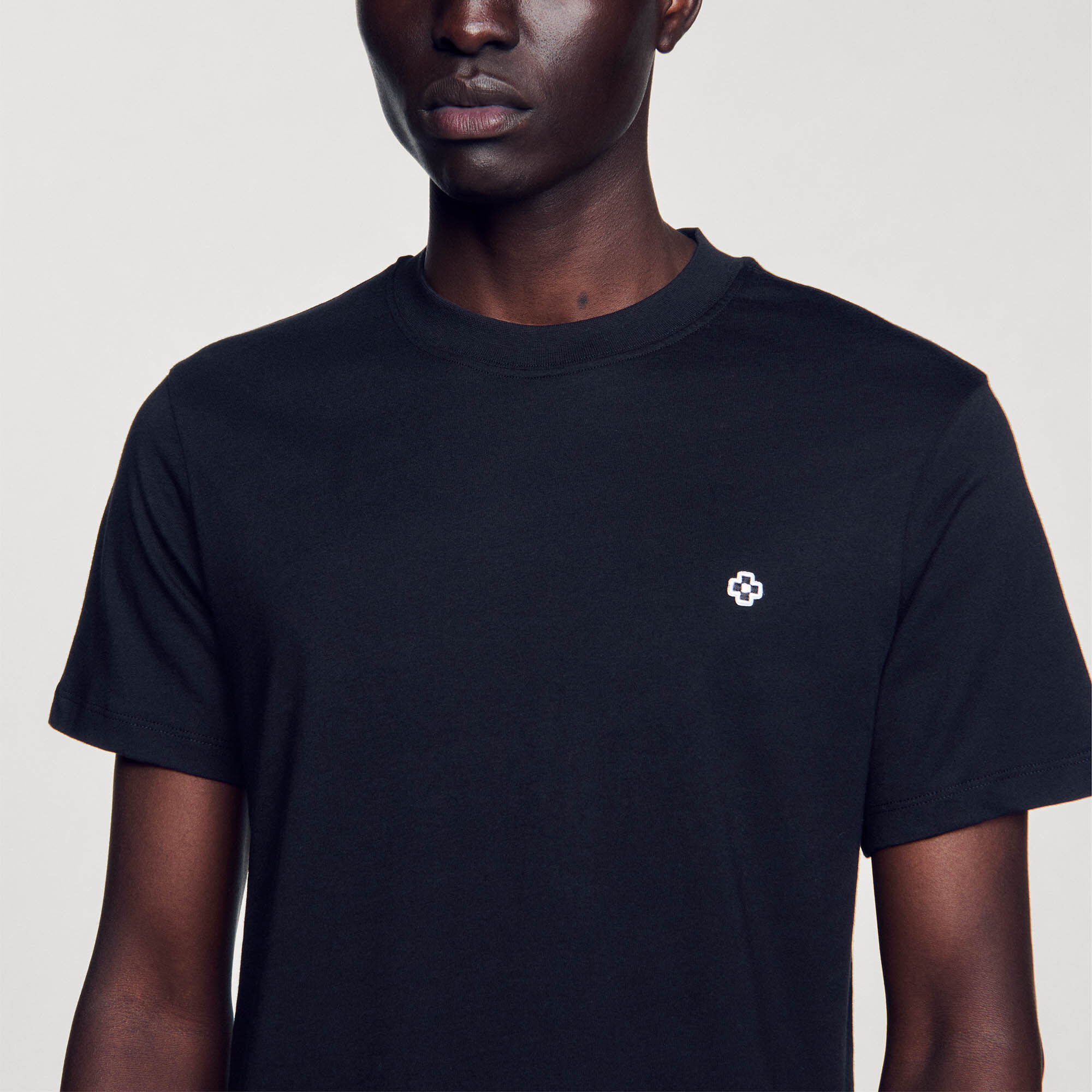 T-shirt with Square Cross patch black / gray for Men