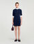 Short button-up knit dress