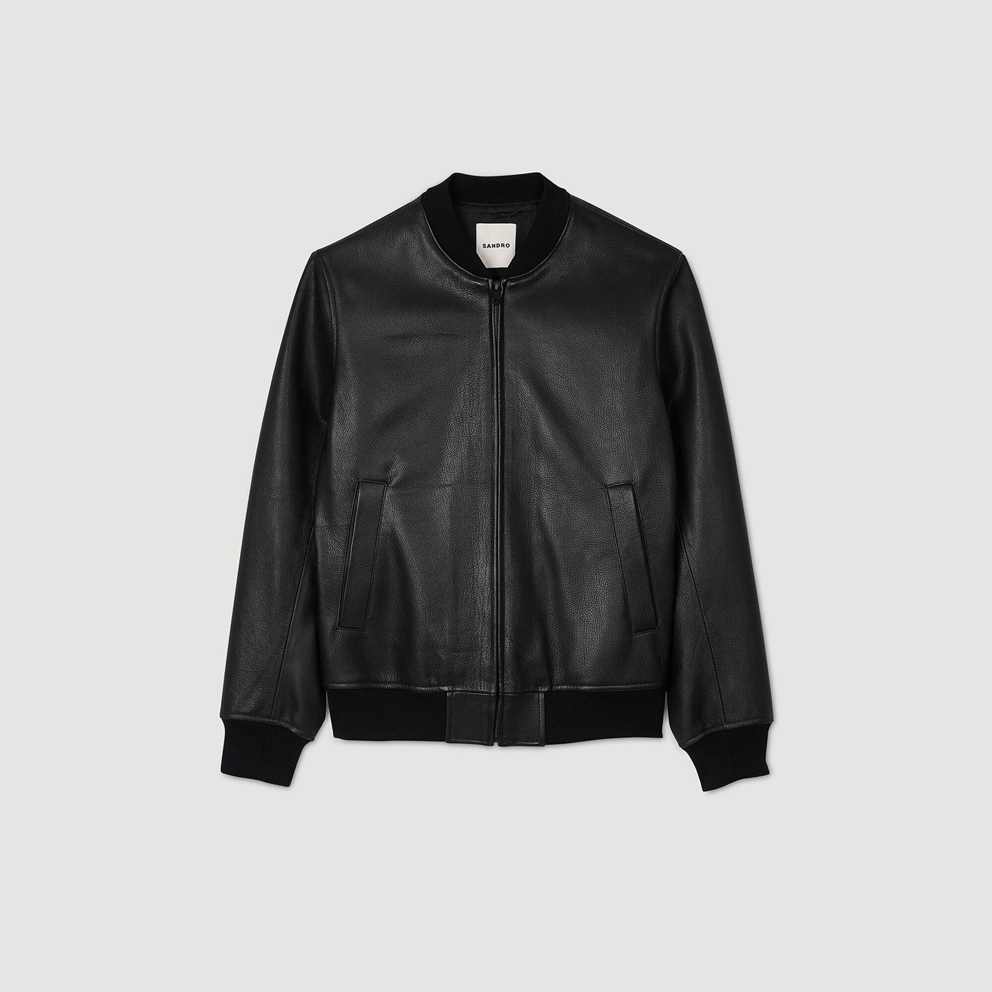 Sandro leather jacket mens shop