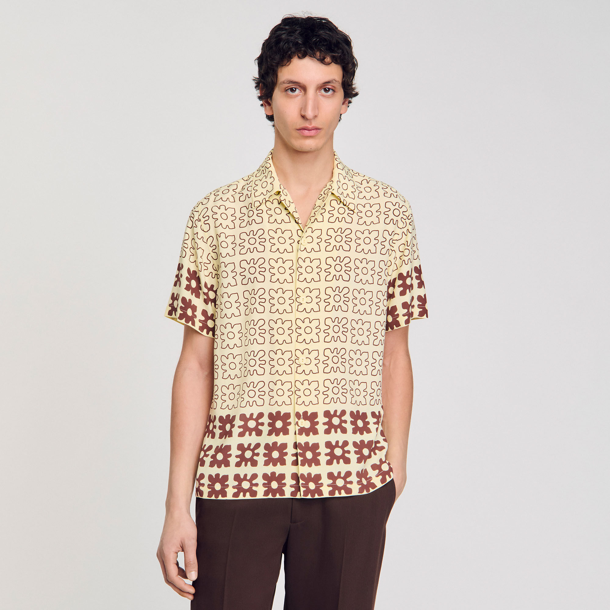 Floral motif shirt
