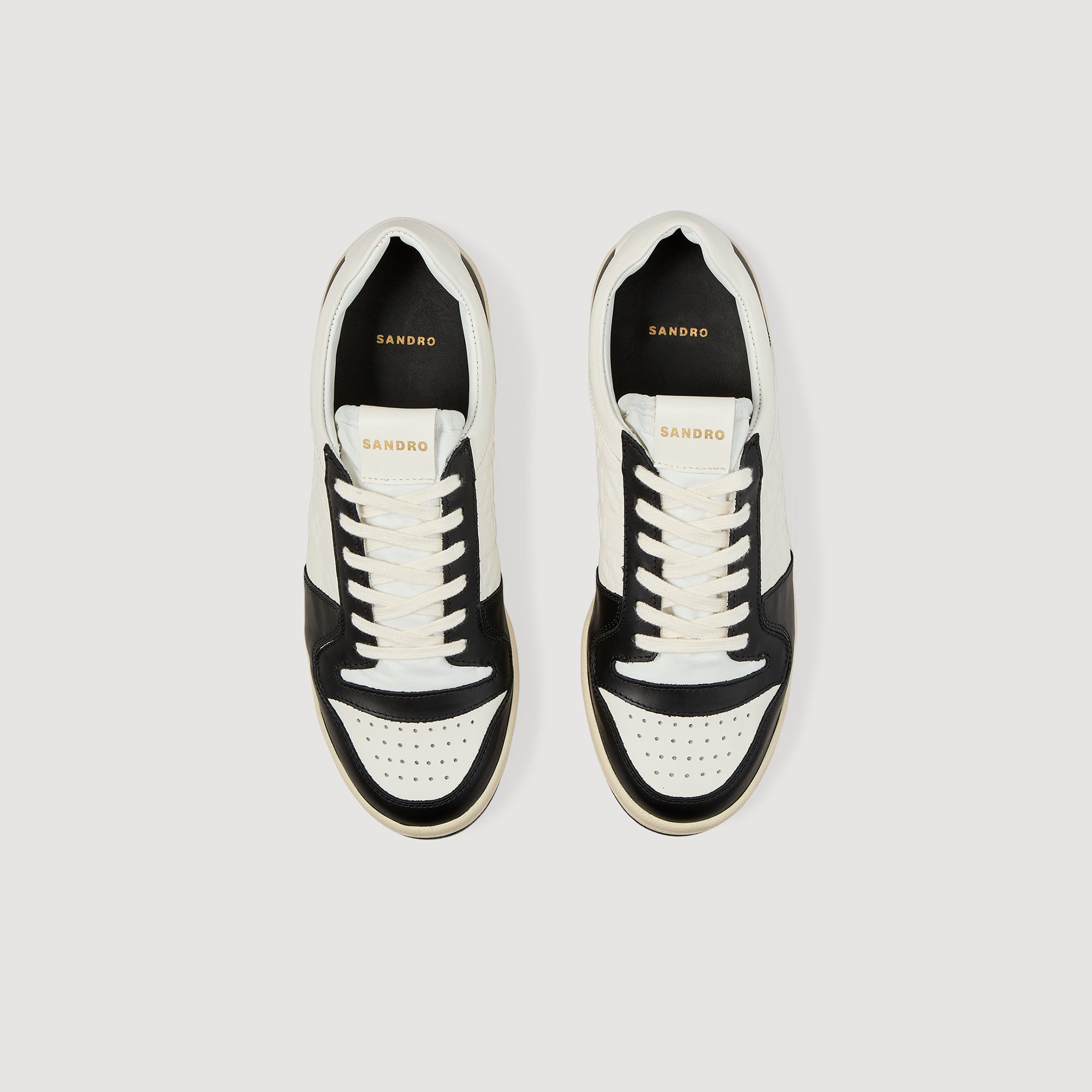 Low-top leather trainers