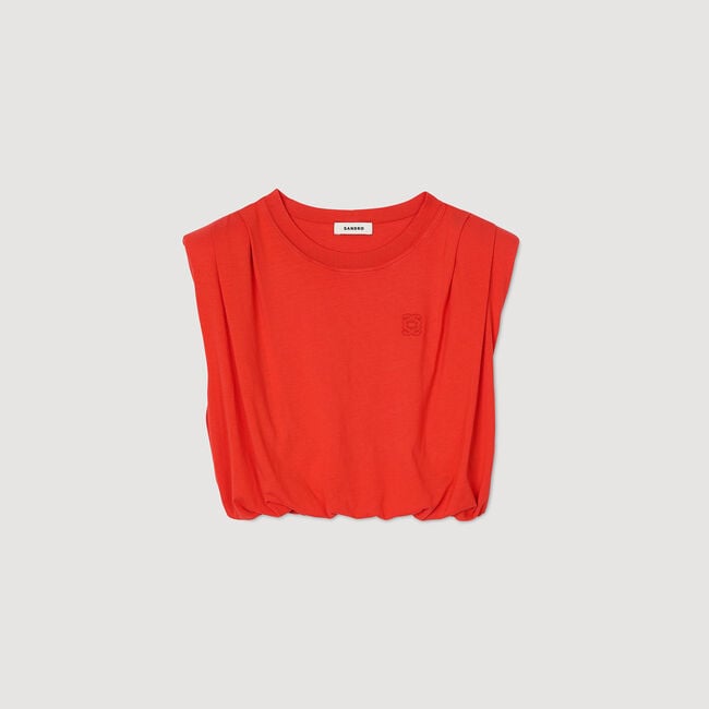 Short draped T-shirt