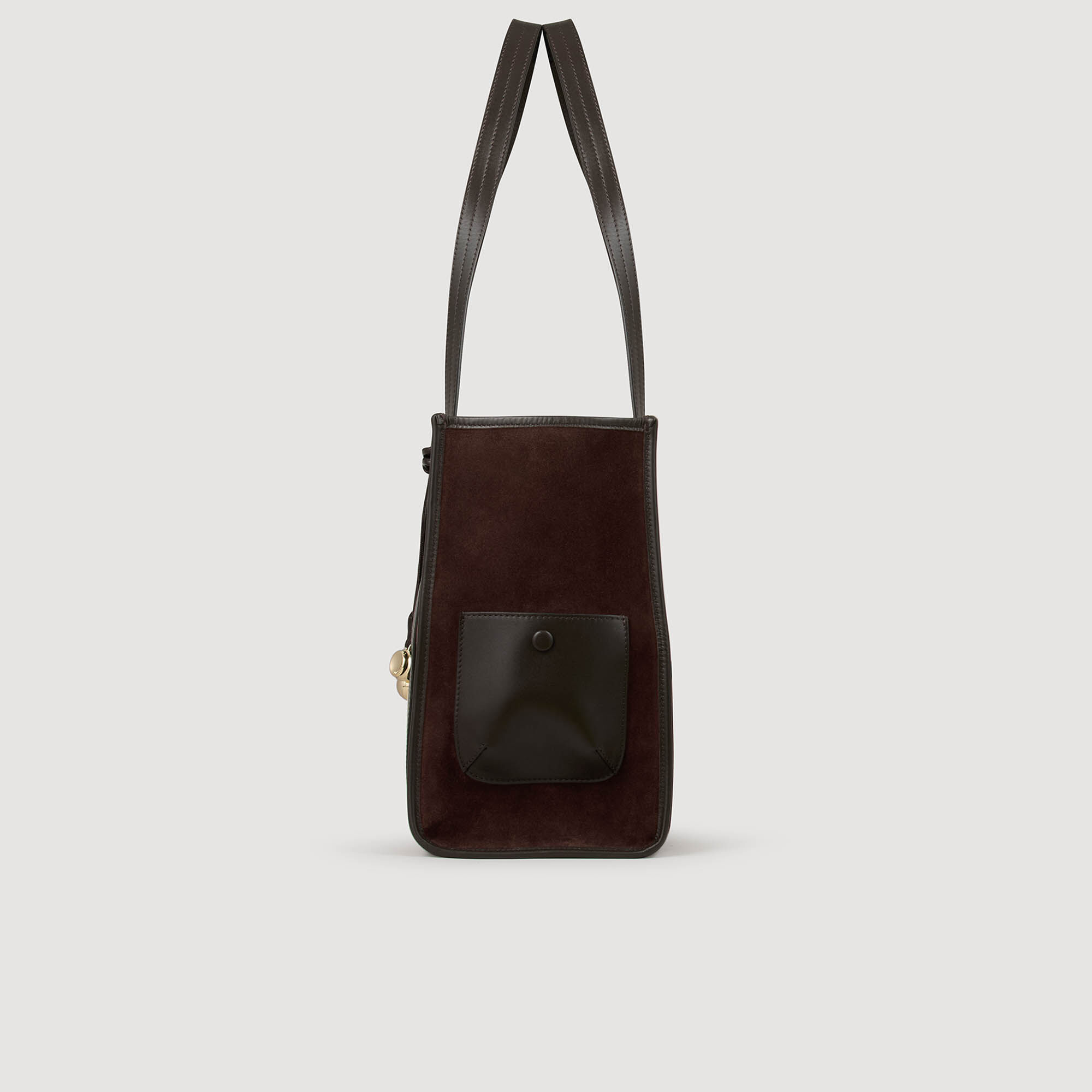 Soft suede shopping bag