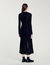 Velvet-effect knit maxi dress