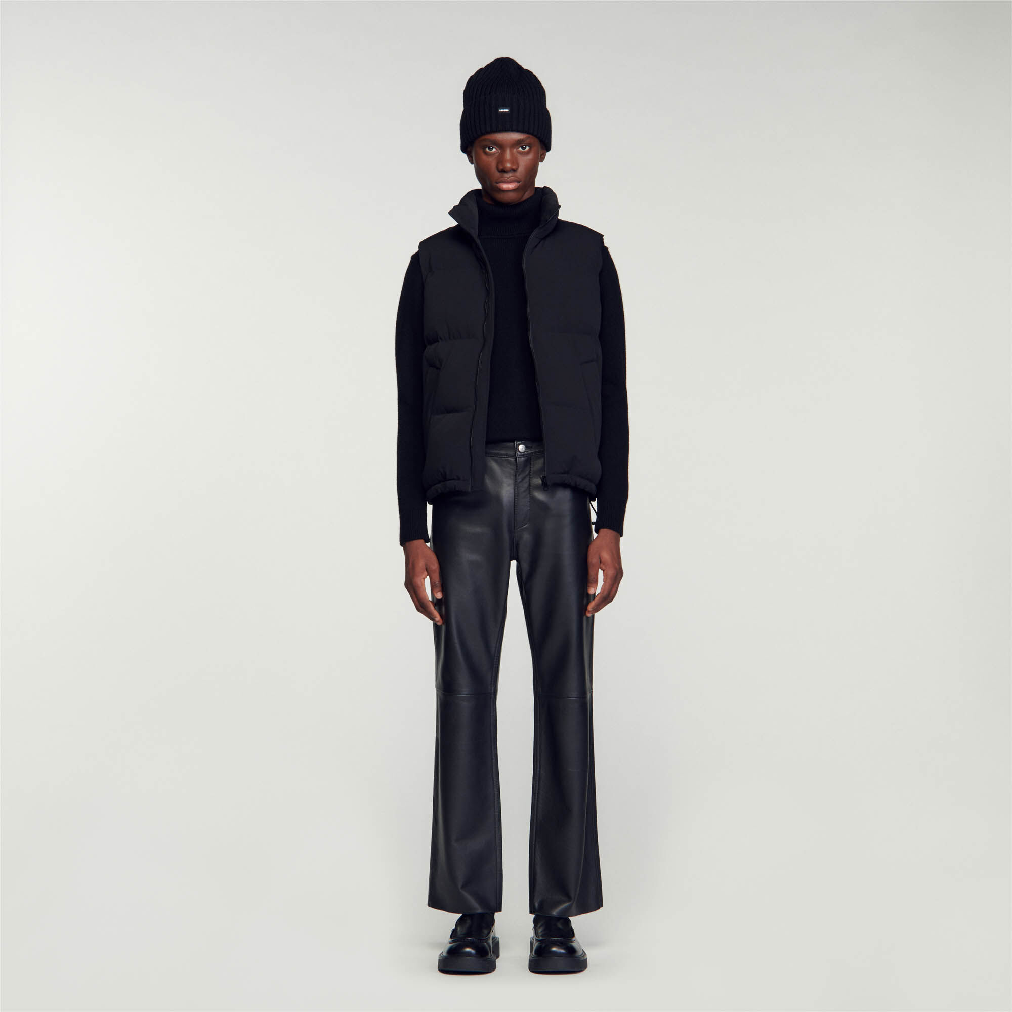 Sleeveless puffer jacket Black / Gray | Sandro Paris