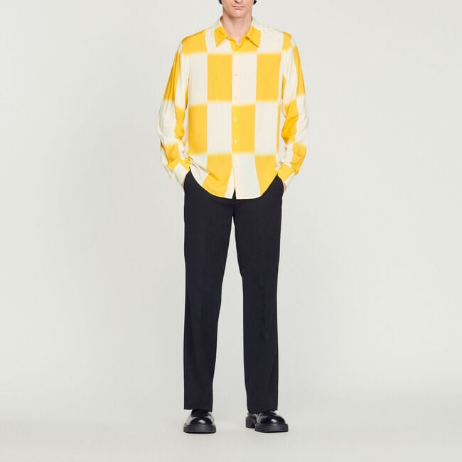 Flowing shirt with check print
