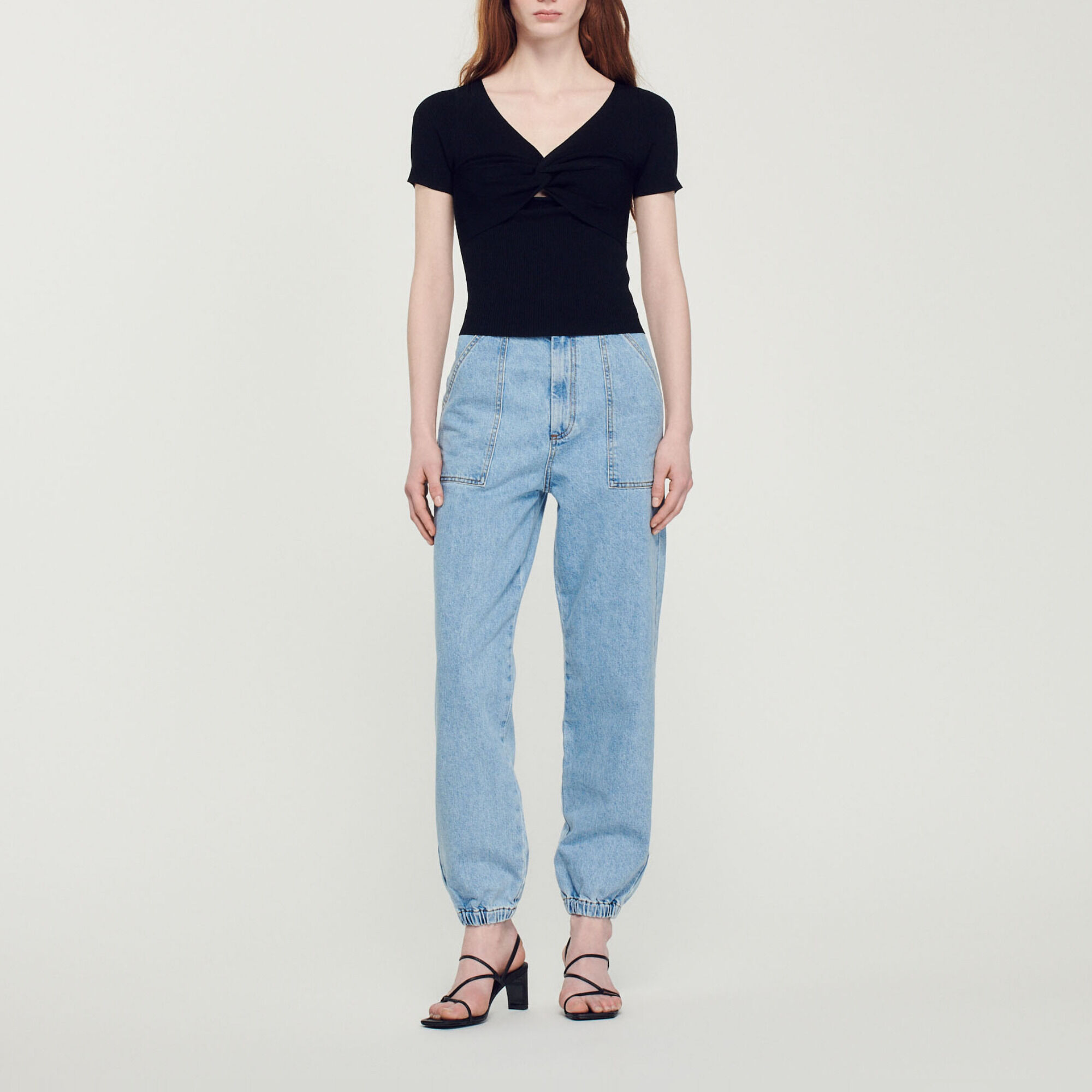 Tied cropped sweater