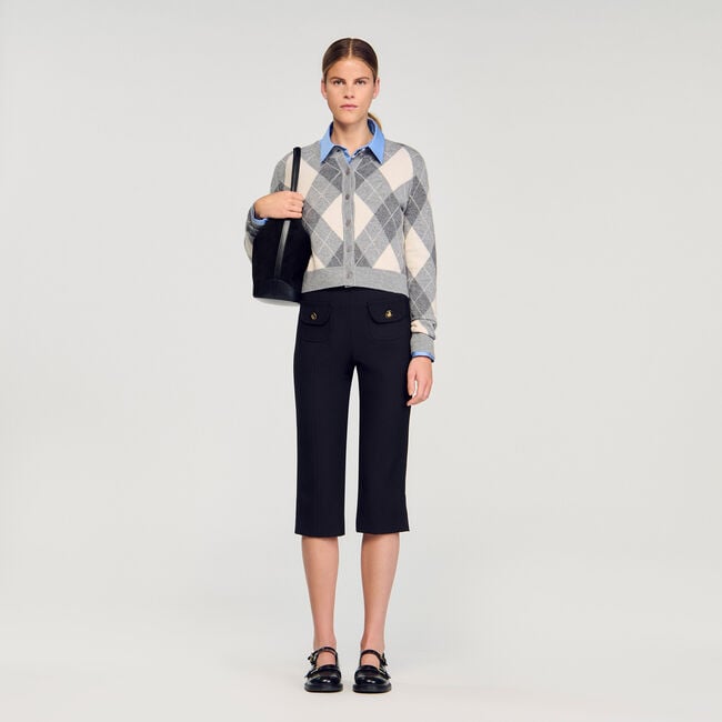 Argyle pattern cardigan