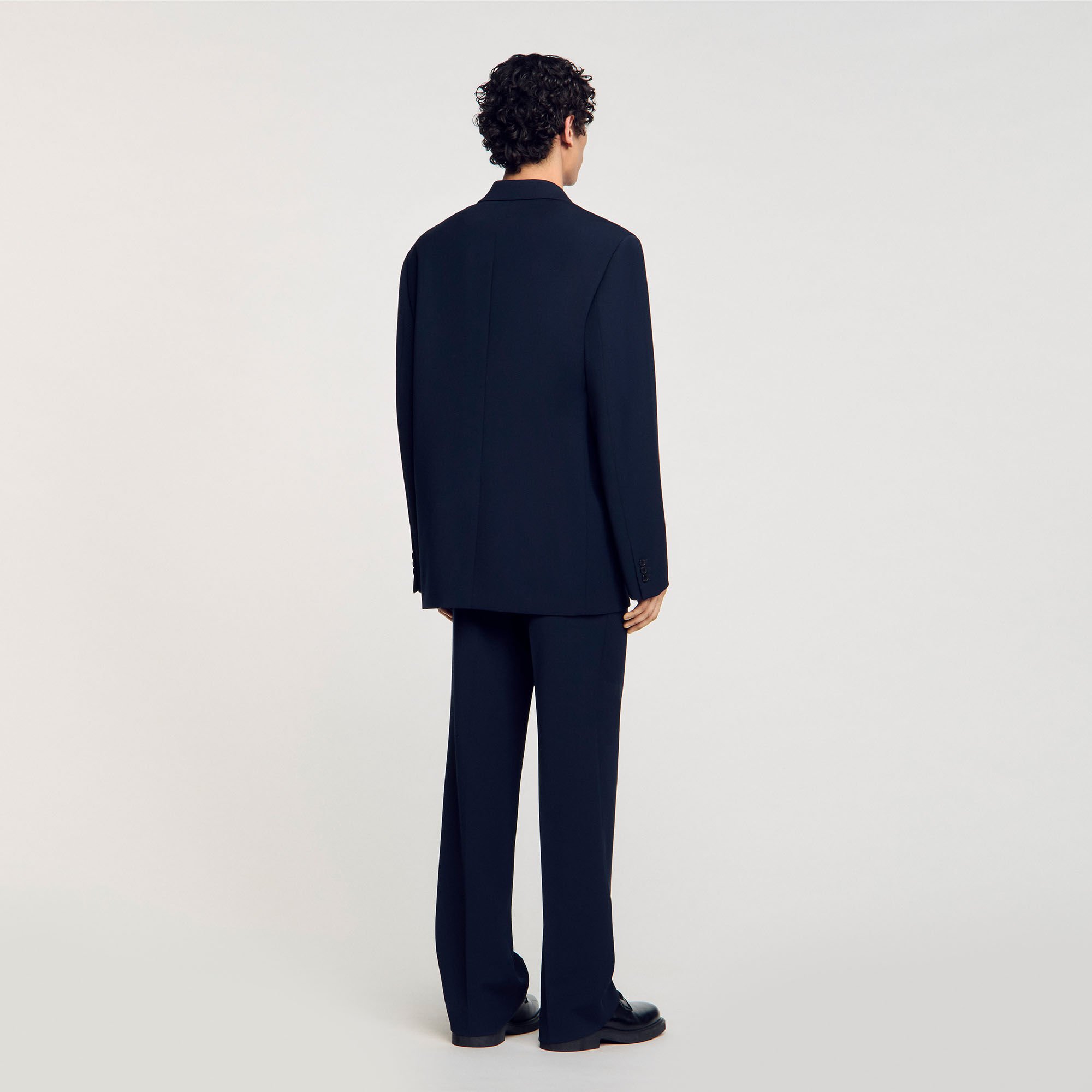 Oversized wool suit jacket
