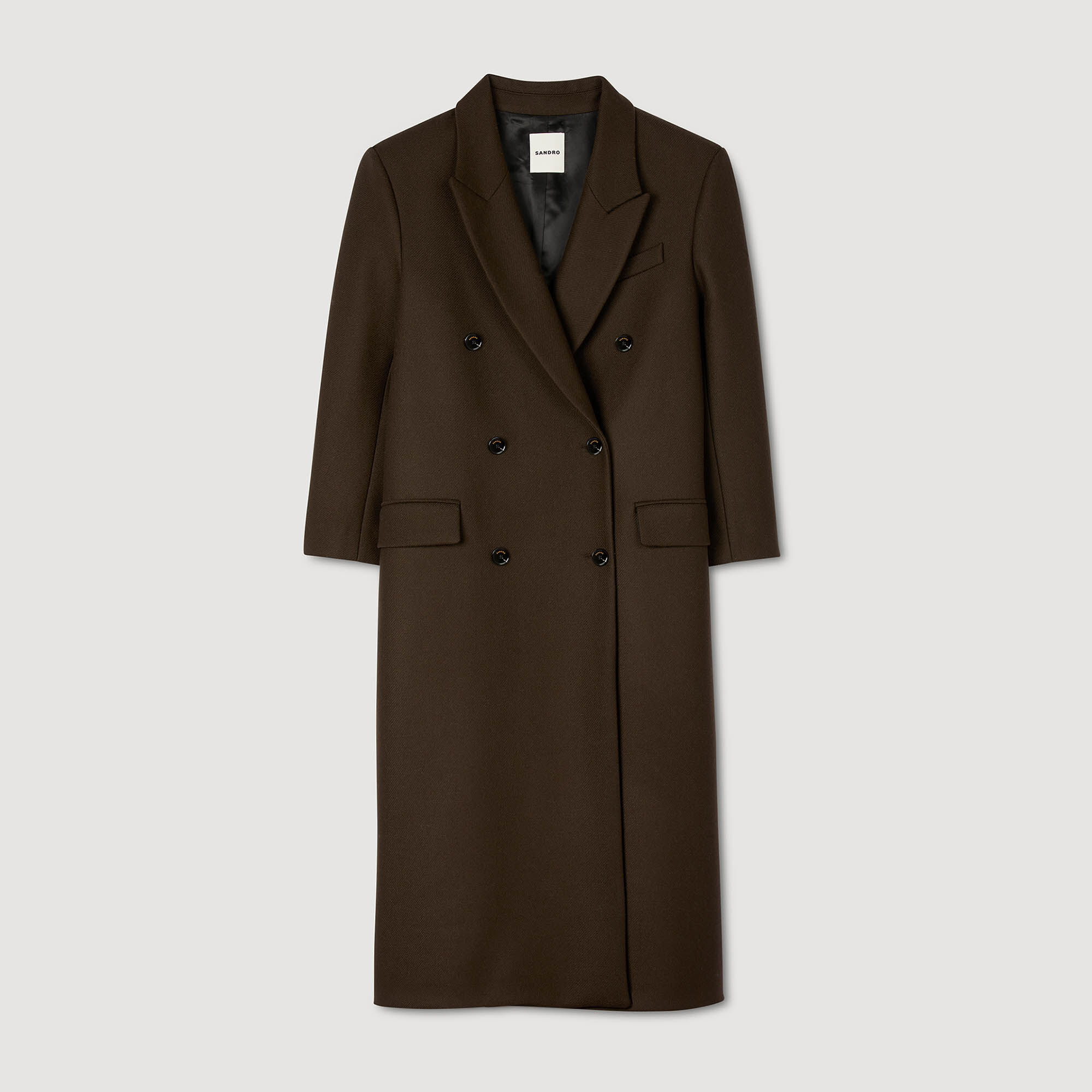 sandro paris  コート Straight coat brown For Women | Sandro Paris